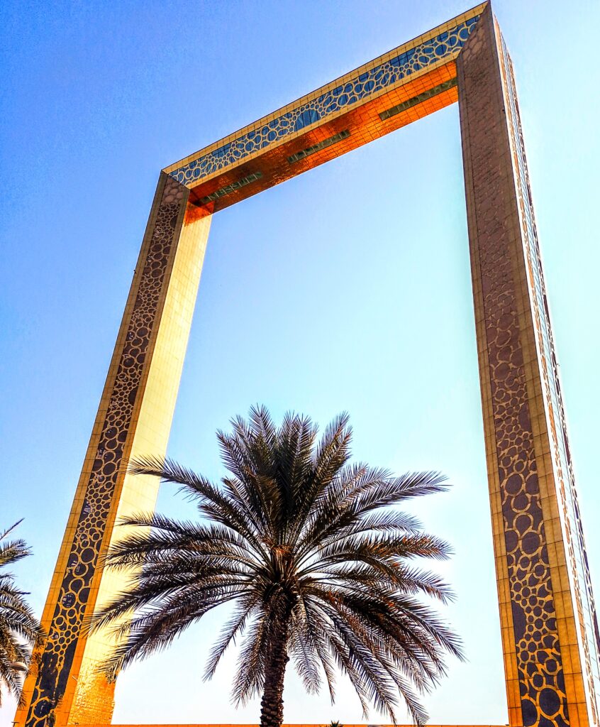 Glowing Dubai frame